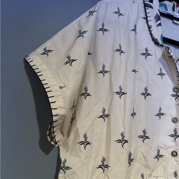 Coldwater Creek Multicolor Embroidered Button Down Shirt - Picture 5 of 8